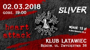 Koncert Heart Attack / Where is the Hatchet / Sliver w Latawcu w Będzinie - 02-03-2018