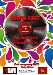 Koncert BAPU Fest (VII Urodziny): BAPU / Krambabula / Maple Creek / Taneczny After w Gnieźnie - 17-03-2018