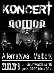 Koncert GOMOR&Złośnik&Nigtmares 23.03.18 Alternatywa Malbork godz 20:00 - 23-03-2018