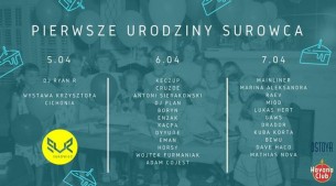 Koncert Pierwsze Urodziny Surowca we Wrocławiu - 05-04-2018