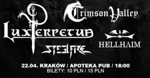 Koncert Lux Perpetua / Crimson Valley / Hellhaim / Steel Fire - Kraków - 22-04-2018