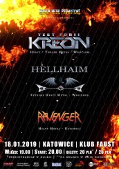 Koncert Kreon / Hellhaim / Ravenger – Katowice (klub Faust) - 18-01-2019