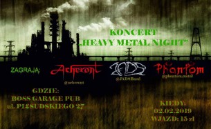 Koncert Heavy Metal Night - Jads / Acheront / Phantom w Krakowie - 02-02-2019