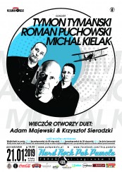 Trio: Tymon Tymański​, Romek Puchowski​, Michał Kielak - koncert w Hard Rock Pubie Pamela w Toruniu - 21-01-2019