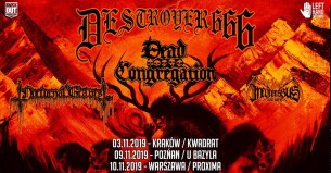 Koncert Destroyer 666, DEAD CONGREGATION, Inconcessus Lux Lucis, Nocturnal Graves w Warszawie - 10-11-2019