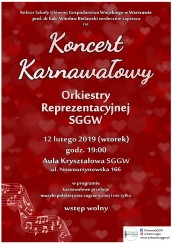 Koncert Karnawałowy Orkiestry Reprezentacyjnej SGGW w Warszawie - 12-02-2019