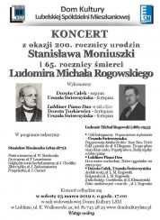 Koncert z okazji 200.rocznicy urodzin Stanisława Moniuszki  i 65 rocznicy śmierci Ludomira Michała Rogowskiego  w Lublinie - 23-03-2019