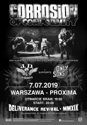 Koncert Corrosion of Conformity, Only Sons, J. D. Overdrive w Warszawie - 07-07-2019