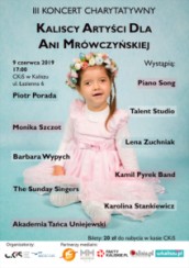 III Koncert Charytatywny Kaliscy Artyści dla Ani Mrówczyńskiej w Kaliszu - 13-06-2019