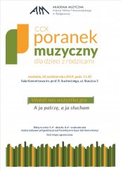 Koncert PORANEK MUZYCZNY dla dzieci z rodzicami w Bydgoszczy - 20-10-2019