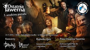 Koncert Trzecie urodziny portalu o fantastyce Ostatnia Tawerna, kocert: Derwana, Funeral Fairy, Warszawa - 23-11-2019