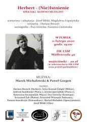 Koncert spektakl słowno-muzyczny Herbert (Nie)Istnienie w Lublinie - 11-02-2020
