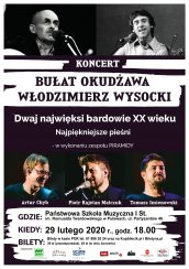 Koncert Wysocki i Okudżawa - dwaj najwięksi bardowie XX wieku w Puławach - 29-02-2020