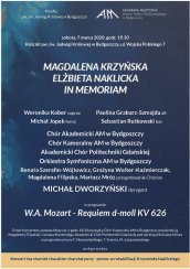 Koncert MAGDALENA KRZYŃSKA, ELŻBIETA NAKLICKA - IN MEMORIAM w Bydgoszczy - 07-03-2020