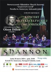 Koncert Gwiazda Muzyki Celtyckiej i Irlandzkiej SHANNON w Starogardzie Gdańskim - 18-03-2020