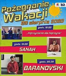 Bilety na koncert Pożegnanie wakacji - Sanah i Baranovski - koncert plenerowy w Kętrzynie - 29-08-2020