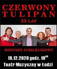 Bilety na koncert Czerwony Tulipan - 35-lecie zespołu Czerwony Tulipan w Łodzi - 05-09-2021