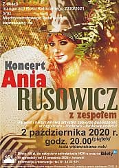 Bilety na koncert Ania Rusowicz z zespołem w Nowym Tomyślu - 02-10-2020