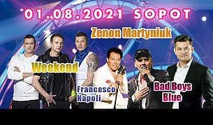Bilety na koncert Królowie Disco: Zenon Martyniuk, Francesco Napoli, Weekend i Bad Boys Blue w Sopocie - 01-08-2021