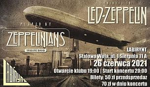 Bilety na koncert Zeppelinians - Tribute to Led Zeppelin by Zeppelinians w Stalowej Woli - 26-06-2021