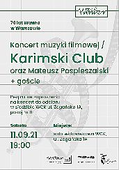Bilety na koncert Karimski Club & Mateusz Pospieszalski - koncert muzyki filmowej w Warszawie - 11-09-2021
