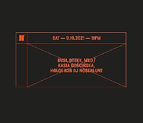 Bilety na koncert J1 | DVS1, dtekk, MKO / Kasia Gościńska, Holoe b2b DJ Noseblunt w Warszawie - 09-10-2021