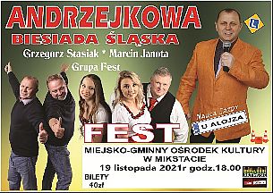 Bilety na kabaret wa Biesiada Śląska - Andrzejkowa Biesiada Śląska w Mikstat - 19-11-2021