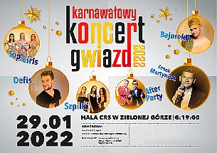 Bilety na koncert Karnawałowy Koncert Gwiazd w Zielonej Górze - 29-01-2022