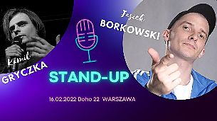 Bilety na kabaret Stand-up Warszawa: Jasiek Borkowski + Kamil Gryczka (prowadzenie: Andrzej Sosnowski) - 16-02-2022