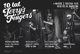 Bilety na koncert Jerry's Fingers - Jubileuszowy koncert 10 lat zespołu Jerry's Fingers w Jaworznie - 04-03-2022