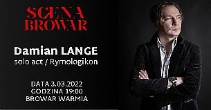 Bilety na koncert Damian LANGE / solo act / Rymologikon w Olsztynie - 07-04-2022