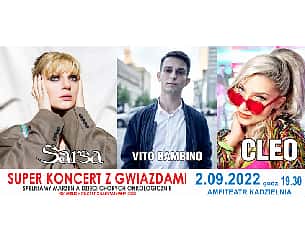 Bilety na koncert Super Koncert z Gwiazdami - Sarsa, Cleo, Vito Bambino w Kielcach - 02-09-2022
