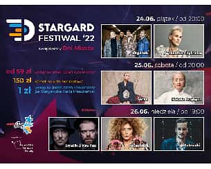 Bilety na Stargard Festiwal '22 - KARNET 3 DNI: Ørganek, Agnieszka Chylińska, Sarsa, Natalia Przybysz, Smolik i Kev Fox, Nosowska, Zalewski