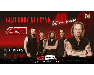 Bilety na koncert Grzegorz Kupczyk &amp; CETI - Grzegorz Kupczyk & CETI w Sosnowcu - 10-09-2022