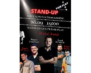 Bilety na kabaret Stand-up testy: Michał Kutek, Kamil Kozieł, Roman Kostelecki, Karol Urbaniak w Warszawie - 28-09-2022