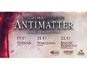 Bilety na koncert Antimatter + support: Retrospective, 21.11.2022 Warszawa - 21-11-2022