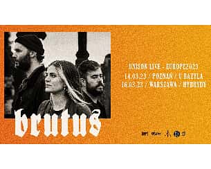 Bilety na koncert BRUTUS w Warszawie - 16-03-2023
