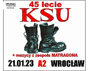 Bilety na koncert KSU – 45 lecie zespołu | Wrocław - 21-01-2023