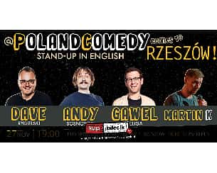 Bilety na koncert Comedy Poland - English Stand-Up Comedy in Rzeszów - Feliga, Rygielski, Sosnowski, Martin K - (@PolandComedy) - 27-11-2022