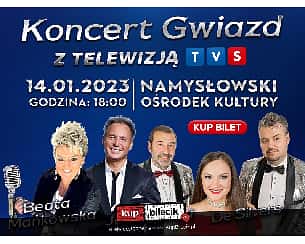 Bilety na koncert Gwiazd Telewizji TVS: Jacek Silski, De Silvers, Agnieszka Strzelczyk w Namysłowie - 14-01-2023