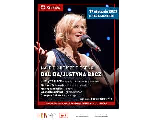 Bilety na koncert NAJPIĘKNIEJSZE PIOSENKI: DALIDA/JUSTYNA BACZ w Krakowie - 19-01-2023