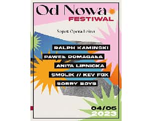 Bilety na Od Nowa Festiwal - Kaminski, Domagała, Sorry Boys, Lipnicka, Smolik // Kev Fox