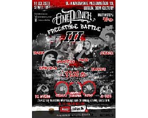 Bilety na koncert One Punch Rap Battle - One Punch Freestyle Battle III w Lublinie - 11-03-2023
