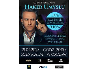 Bilety na spektakl Łukasz Płoszajski - Haker umysłu - Wrocław - 21-04-2023