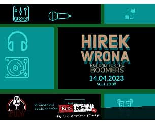 Bilety na koncert Hirek Wrona - Wielki powrót Klubu "Buda"! w Krakowie - 14-04-2023