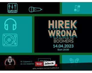 Bilety na koncert Hirek Wrona - Wielki powrót Klubu "Buda"! w Krakowie - 02-06-2023