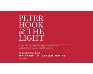 Bilety na koncert PETER HOOK & THE LIGHT grają JOY DIVISION & NEW ORDER we Wrocławiu - 18-11-2023