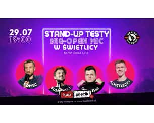 Bilety na kabaret Warsaw Stand-up - Stand-up Testy: Nie-Open Mic - Warsaw Stand-up x Kopiec, Sumowski, Gosiński, Kostelecki w Warszawie - 29-07-2023 Bilety na kabaret Warsaw Stand-up - Stand-up Testy: Nie-Open Mic - Warsaw Stand-up x Kopiec, Sumowski, Gosiński, Kostelecki w Warszawie - 29-07-2023