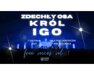 Bilety na koncert FREE VOICES vol.1: ZDECHŁY OSA, KRÓL, IGO w Bielsku-Białej - 07-12-2023