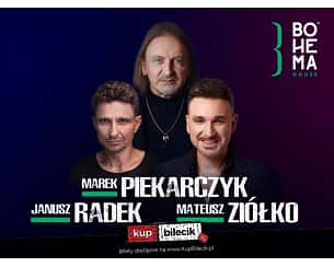 Bilety na koncert Marek Piekarczyk & Janusz Radek & Mateusz Ziółko i Przyjaciele - Koncert Marek Piekarczyk, Janusz Radek, Mateusz Ziółko i Przyjaciele w Warszawie - 04-10-2023
